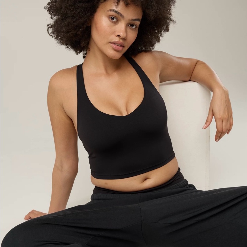 Aerie Black Real Me Racerback Sports Bra